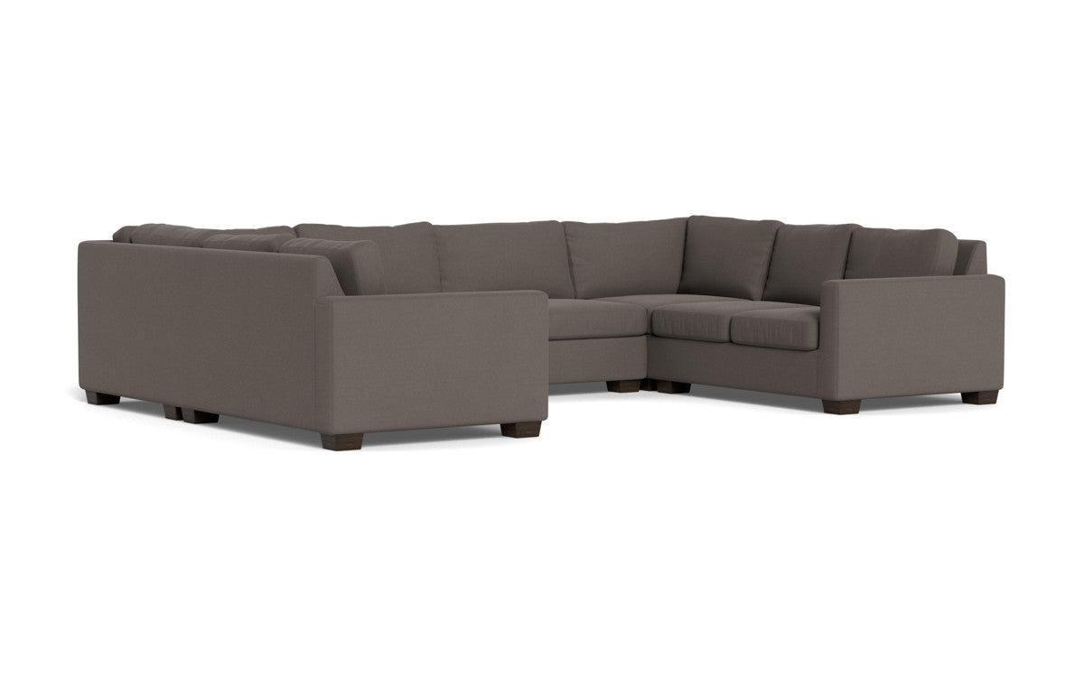 Track 141" Corner Sofa U Sectional - Toscana Otter