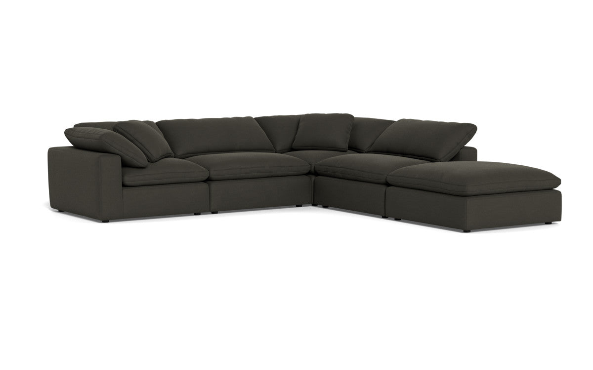 Fluffy 133.5" 4 Piece Sectional w/Otto - Dream Chocolate