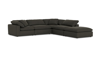 Fluffy 133.5" 4 Piece Sectional w/Otto - Dream Chocolate