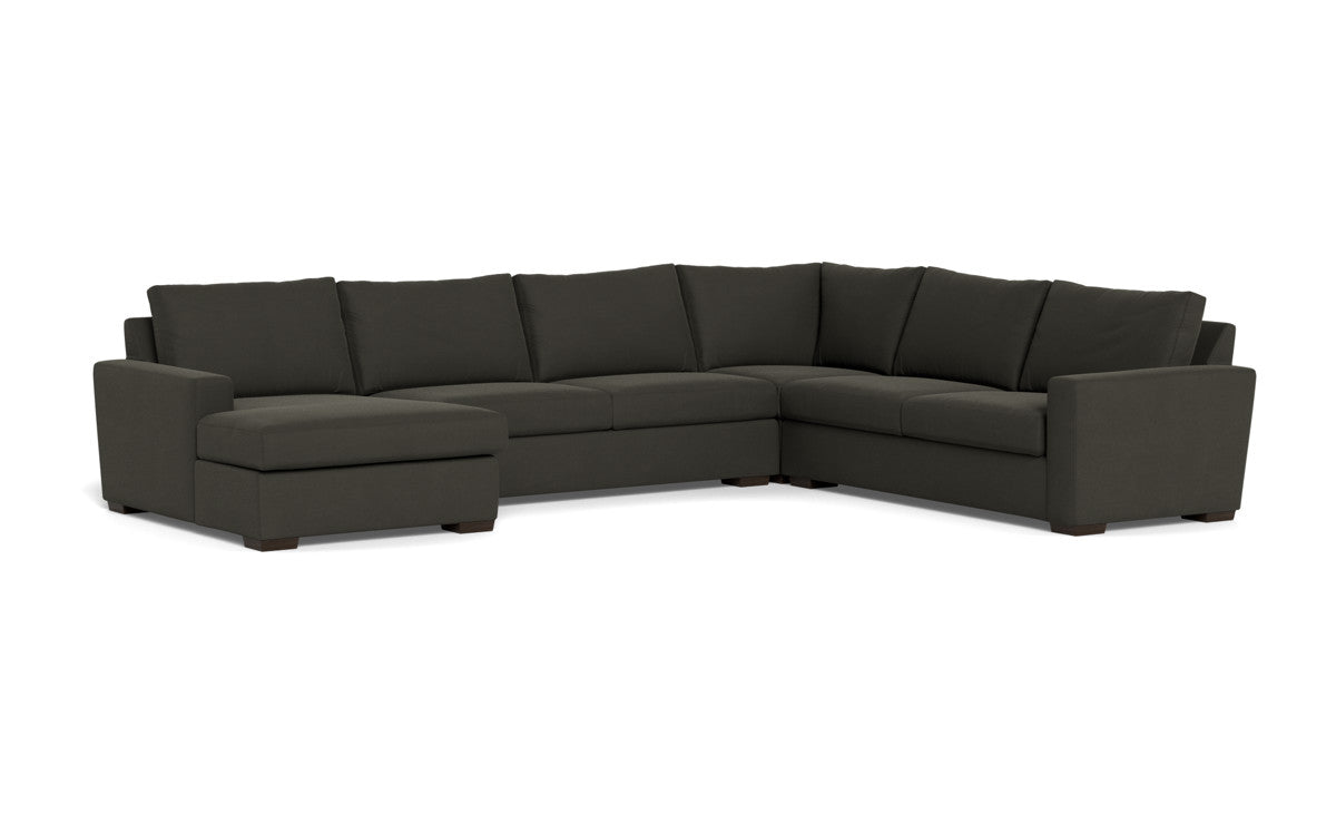 Mesa 156" Corner Sectionals w. Left Chaise - Dream Chocolate
