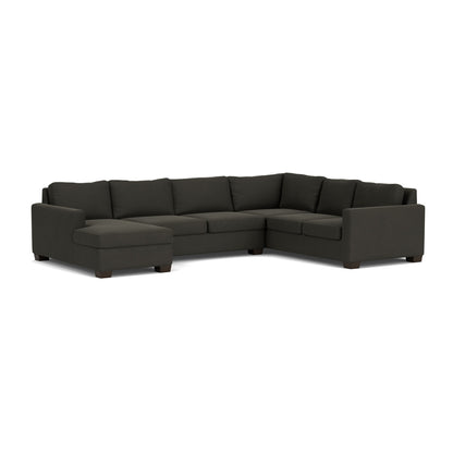 Track 141" Corner Sectionals w. Left Chaise - Dream Chocolate