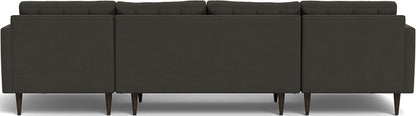 Wallace 126" Double Chaise U Sectional - Dream Chocolate