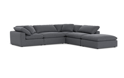 Fluffy 133.5" 4 Piece Sectional w/Otto - Bennett Charcoal