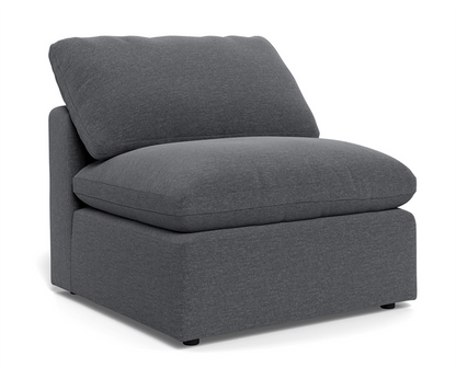 Fluffy Small Armless Chair - Bennett Charcoal