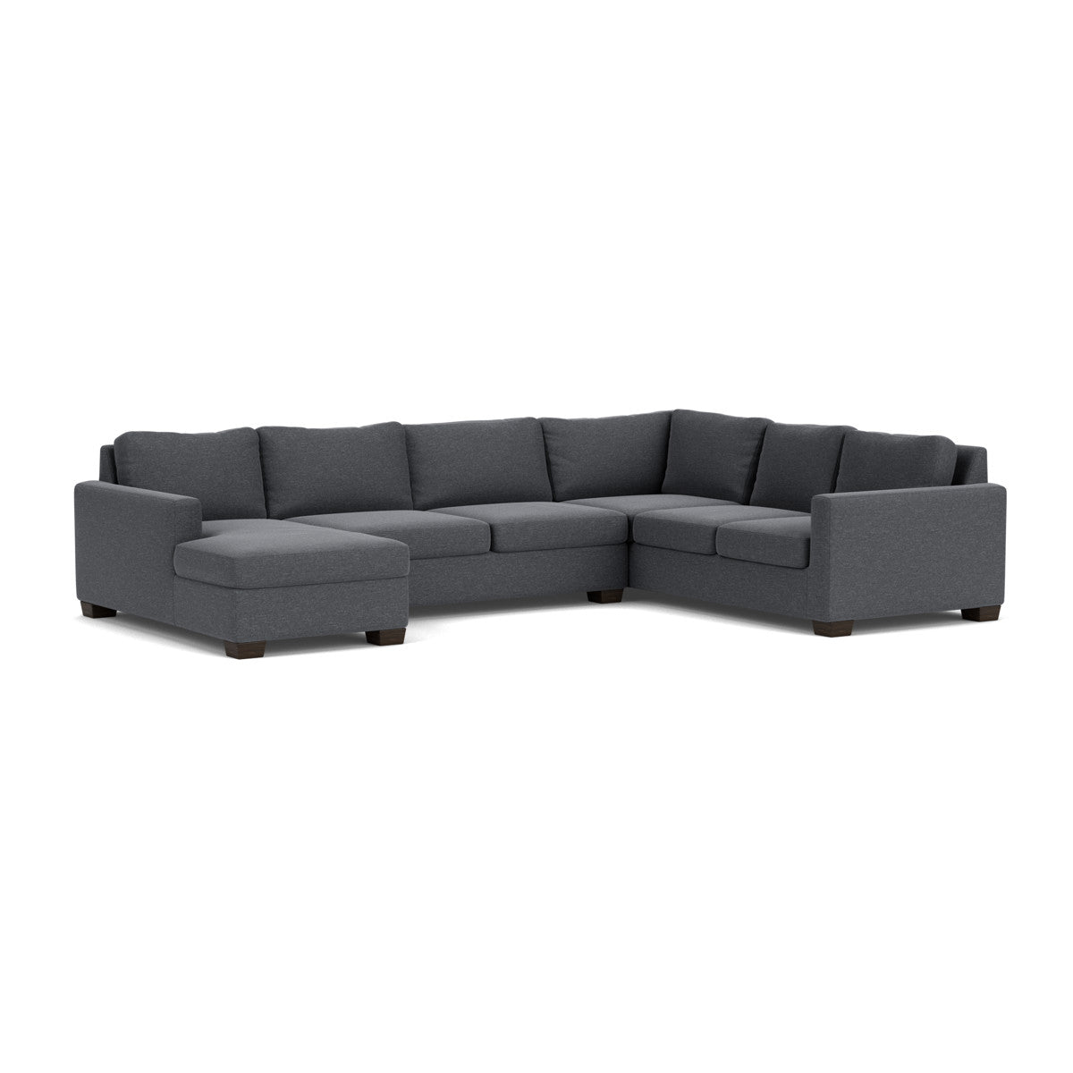 Track 141" Corner Sectionals w. Left Chaise - Bennett Charcoal