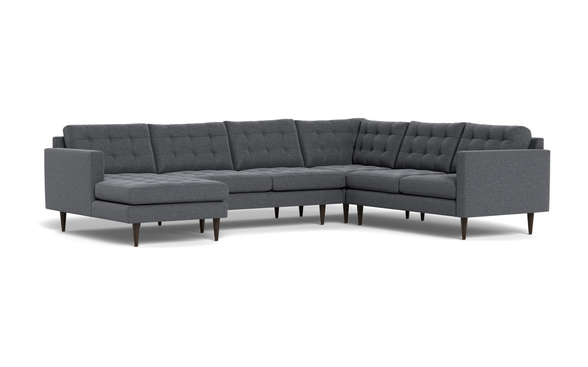 Wallace 130" Corner Sectionals w. Left Chaise - Bennett Charcoal