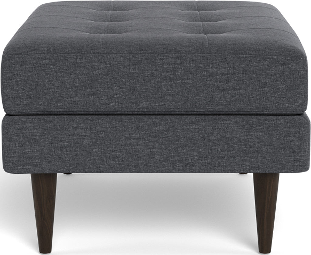 Wallace Ottoman - Bennett Charcoal
