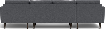 Wallace 126" Double Chaise U Sectional - Bennett Charcoal