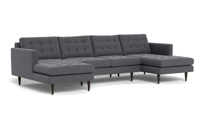 Wallace 126" Double Chaise U Sectional - Bennett Charcoal