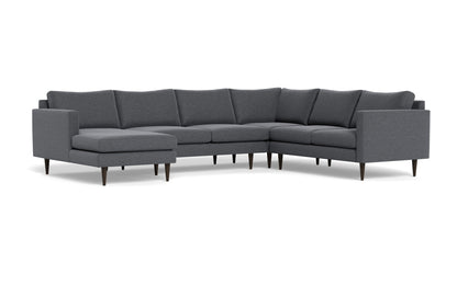 Wallace 130" Untufted Corner Sectionals w. Left Chaise - Bennett Charcoal