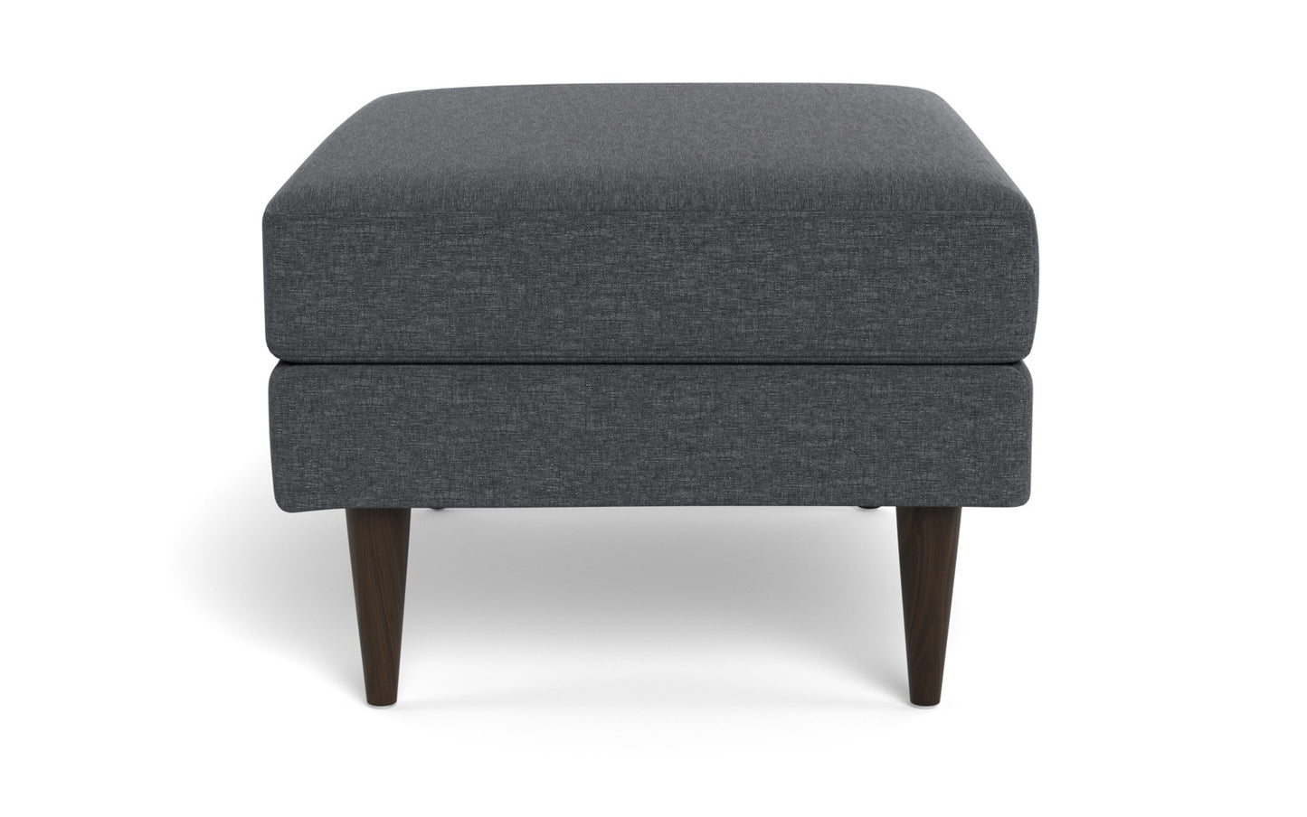 Wallace Untufted Ottoman - Bennett Charcoal