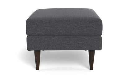 Wallace Untufted Ottoman - Bennett Charcoal