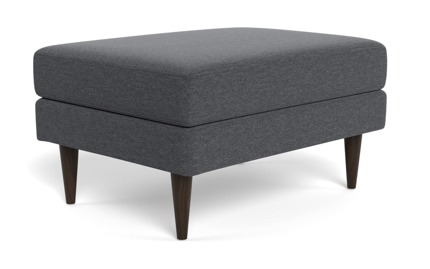 Wallace Untufted Ottoman - Bennett Charcoal