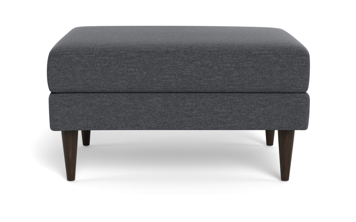 Wallace Untufted Ottoman - Bennett Charcoal