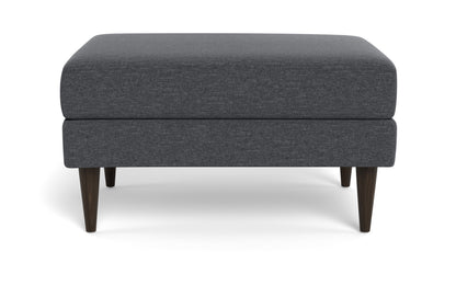 Wallace Untufted Ottoman - Bennett Charcoal