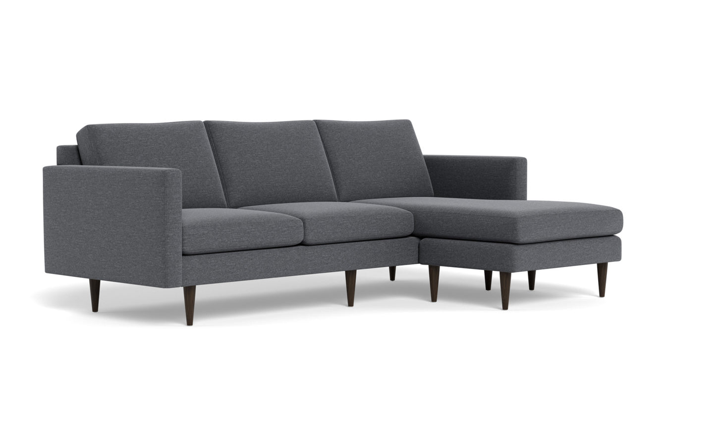 Wallace 98" Untufted Reversible Chaise Sofa - Bennett Charcoal