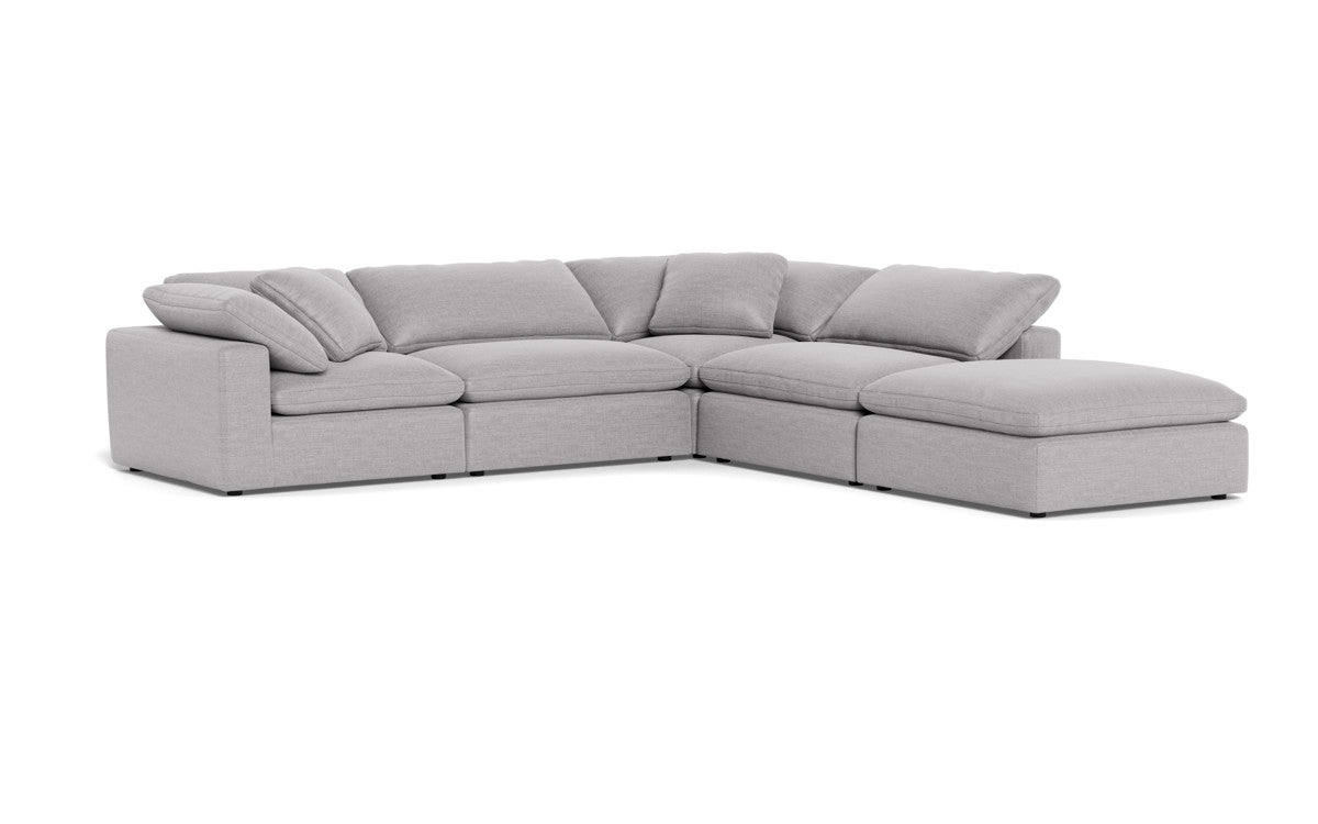 Fluffy 133.5" 4 Piece Sectional w/Otto - Bennett Dove