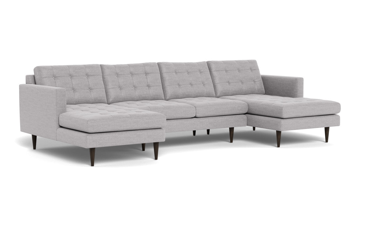 Wallace 126" Double Chaise U Sectional - Bennett Dove