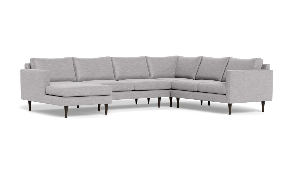 Wallace 130" Untufted Corner Sectionals w. Left Chaise - Bennett Dove