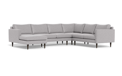 Wallace 130" Untufted Corner Sectionals w. Left Chaise - Bennett Dove