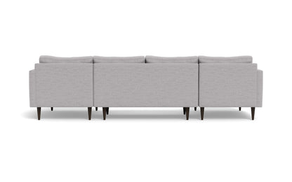 Wallace 126" Untufted Double Chaise U Sectional - Bennett Dove