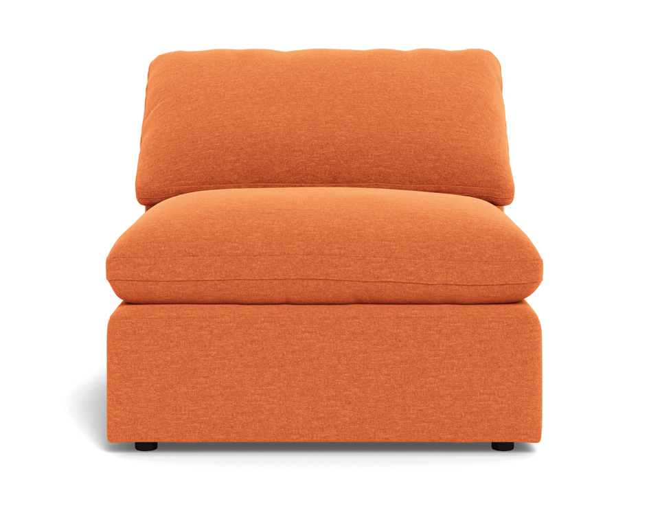 Fluffy Small Armless Chair - Bennett Orangeade