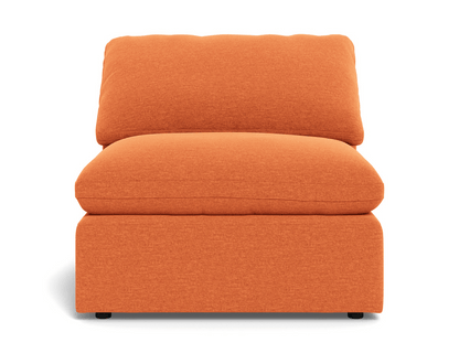 Fluffy Small Armless Chair - Bennett Orangeade