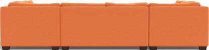 Track 141" Corner Sofa U Sectional - Bennett Orangeade