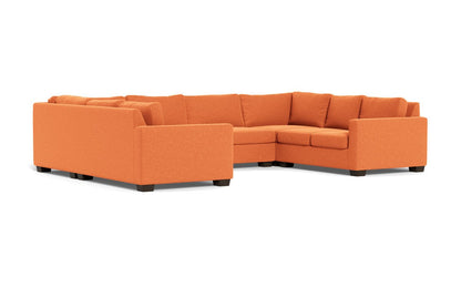 Track 141" Corner Sofa U Sectional - Bennett Orangeade