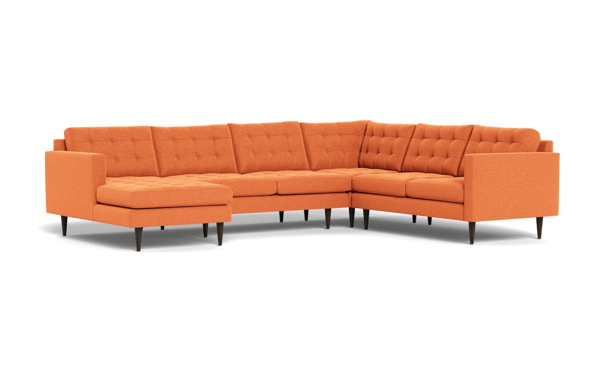 Wallace 130" Corner Sectionals w. Left Chaise - Bennett Orangeade