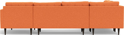 Wallace 130" Corner Sectionals w. Right Chaise - Bennett Orangeade