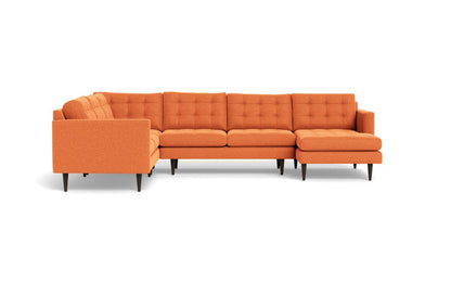 Wallace 130" Corner Sectionals w. Right Chaise - Bennett Orangeade