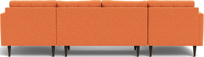 Wallace 126" Double Chaise U Sectional - Bennett Orangeade