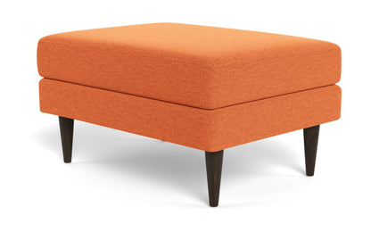 Wallace Untufted Ottoman - Bennett Orangeade