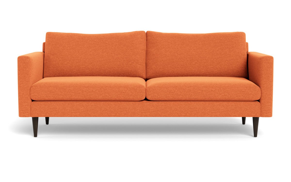Wallace 85" Untufted Sofa - Bennett Orangeade