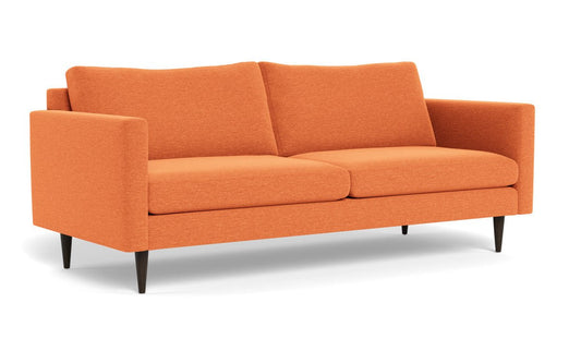 Wallace 85" Untufted Sofa Bennett Orangeade Quick Ship -