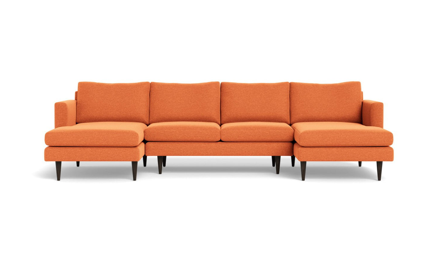 Wallace 126" Untufted Double Chaise U Sectional - Bennett Dove