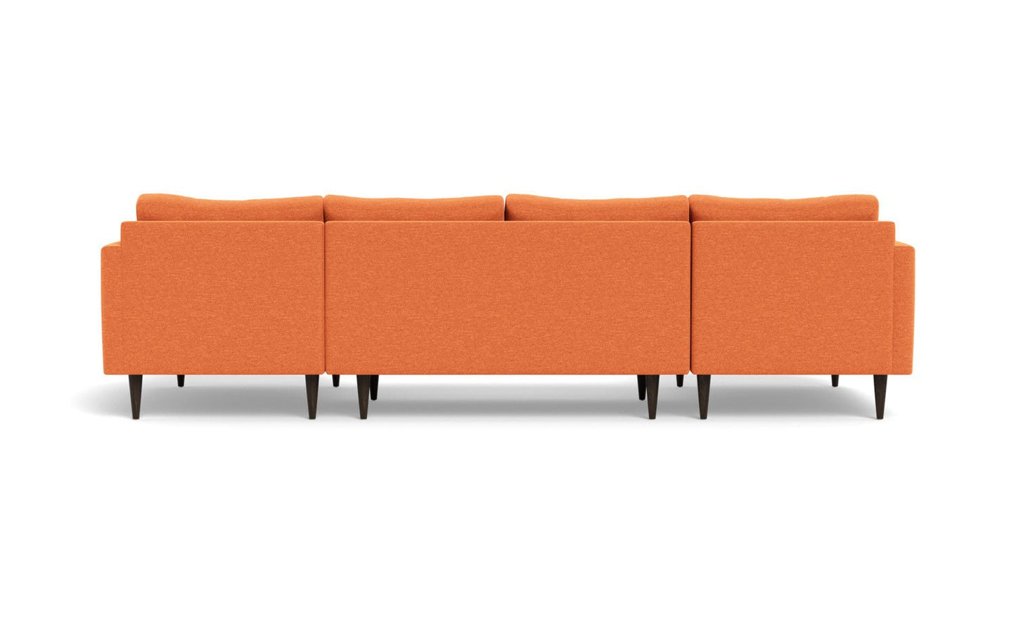 Wallace 126" Untufted Double Chaise U Sectional - Bennett Orangeade