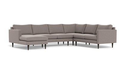 Wallace 130" Untufted Corner Sectionals w. Left Chaise - Bennett Praline