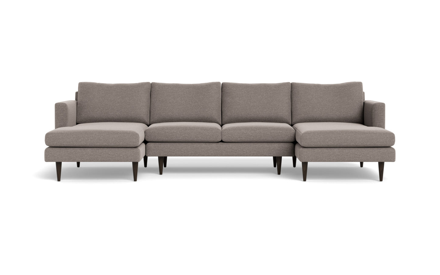 Wallace 126" Untufted Double Chaise U Sectional - Bennett Praline