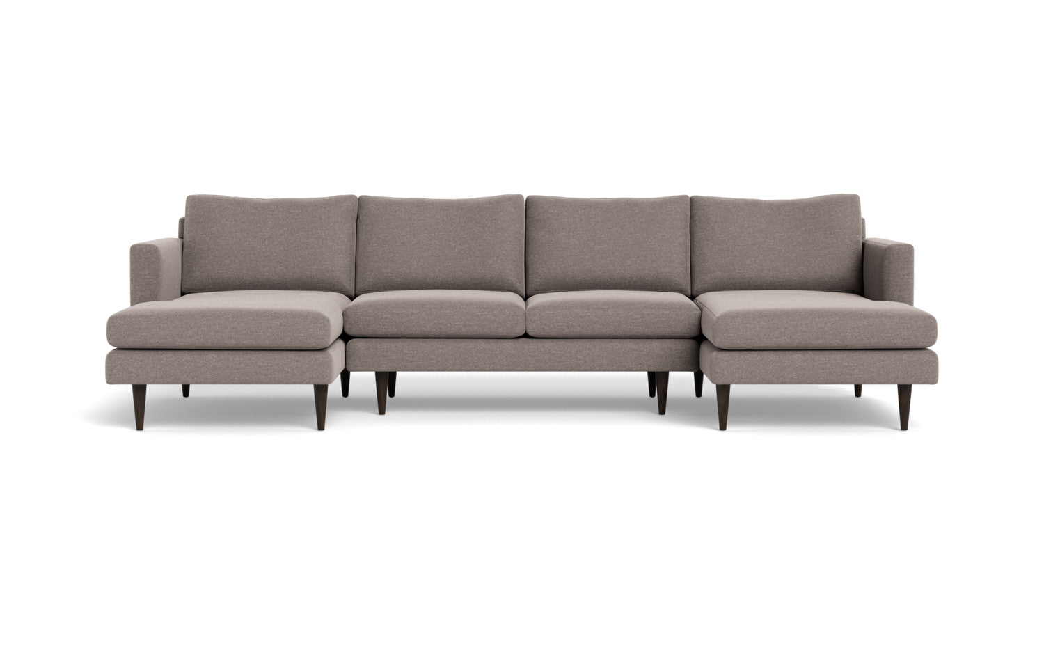 Wallace 126" Untufted Double Chaise U Sectional - Bennett Praline