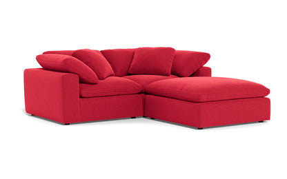 Fluffy 89" 2 Piece Sofa w/Otto - Bennett Red