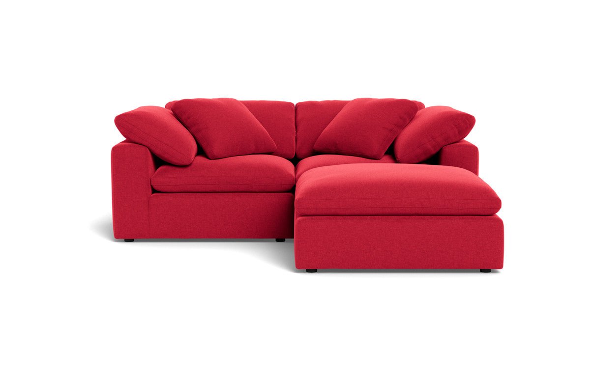 Fluffy 89" 2 Piece Sofa w/Otto - Bennett Red
