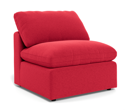 Fluffy Small Armless Chair - Bennett Red