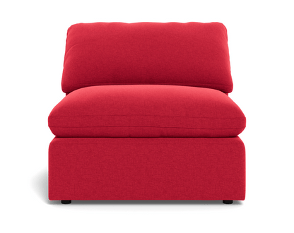 Fluffy Small Armless Chair - Bennett Red