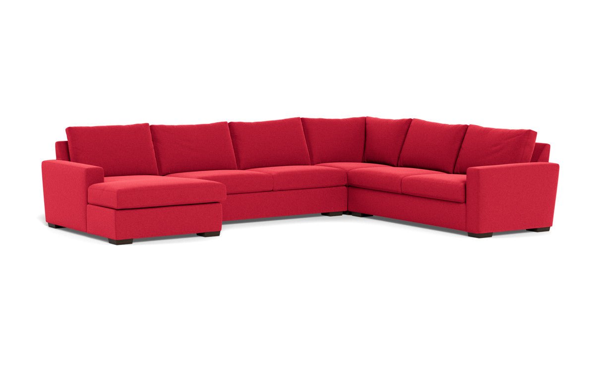 Mesa 156" Corner Sectionals w. Left Chaise - Bennett Red