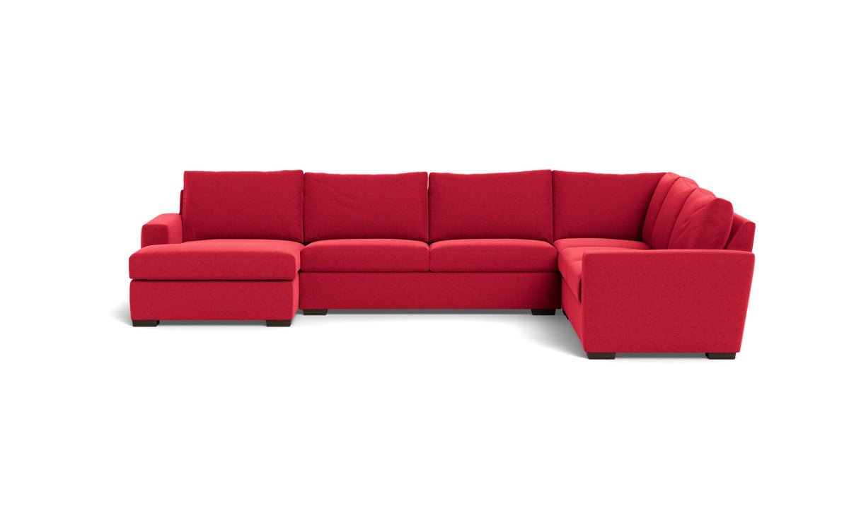 Mesa 156" Corner Sectionals w. Left Chaise - Bennett Red