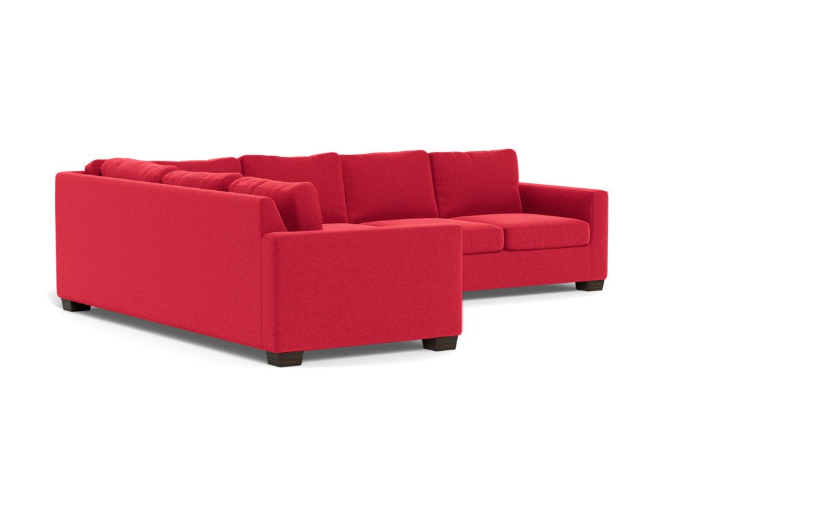 Track 121" Left Corner Sectional - Bennett Red
