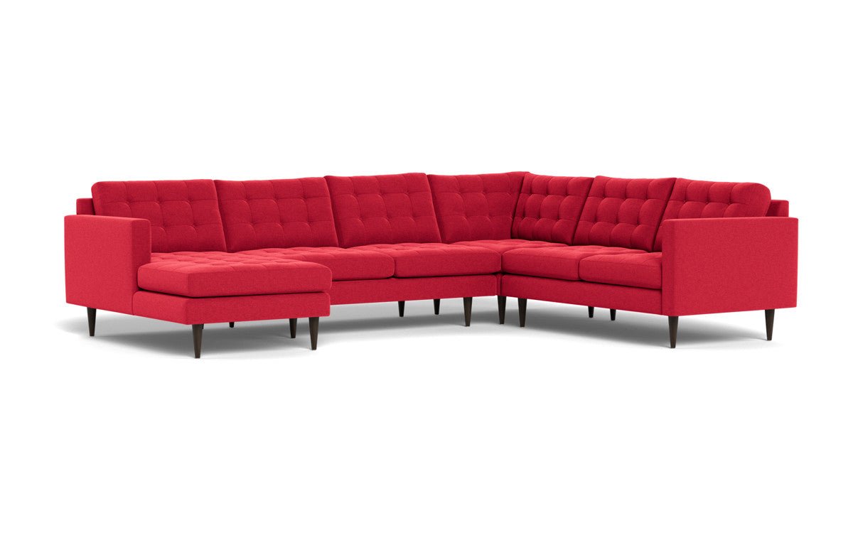Wallace 130" Corner Sectionals w. Left Chaise - Bennett Red