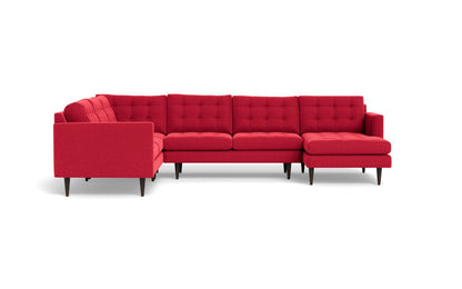 Wallace 130" Corner Sectionals w. Right Chaise - Bennett Red